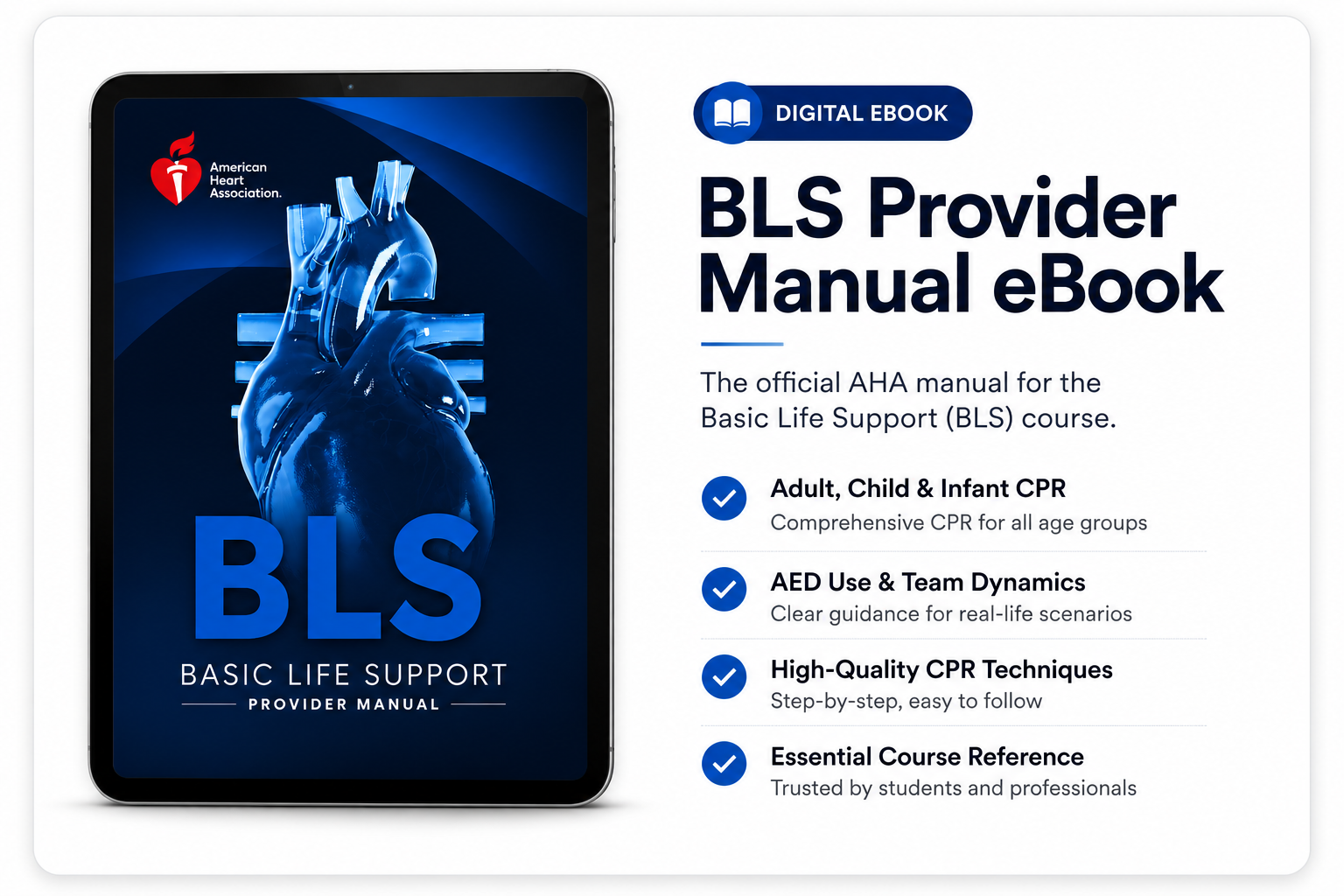 Buy AHA Digital eBooks Online | BLS & Heartsaver Manuals — Crucial